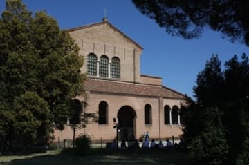 West exterior of the 6th century basilica, from the northwest.
