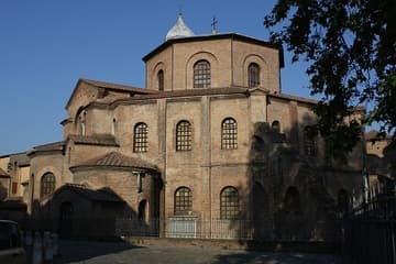 North exterior of San Vitale Basilica.
