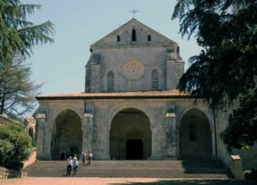 West facade of the abbey church.