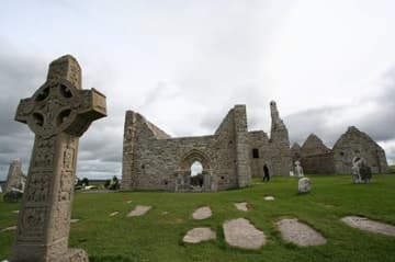 Cross of the Scriptures (replica) and west front of Cathedral, both c.900.