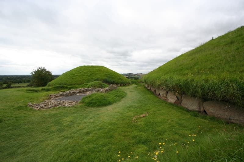 View alongside the great mound (right) to a satellite mound.