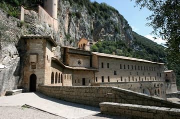 View of the monastery from the terrace at the entrance.