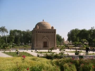 View of the mausoleum in Samani Park.