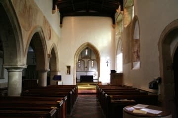 Transitional nave (late 12th century) looking east.