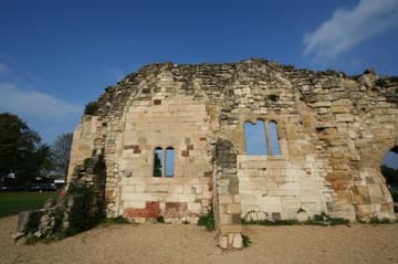 Arches built in 1250 and blocked up in 1537 to form a small church.