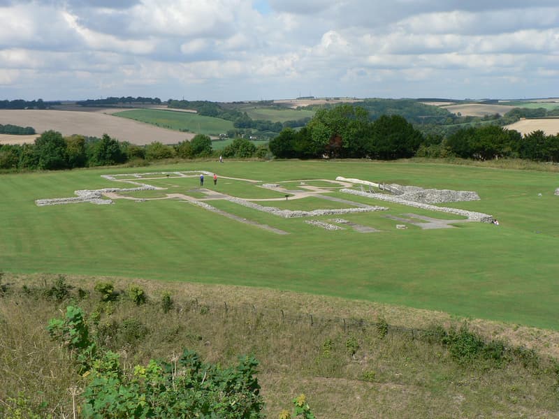 Foundations of the cathedral at Old Sarum.