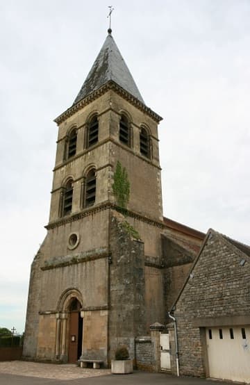 Exterior view of Saint-Reverien from southwest.