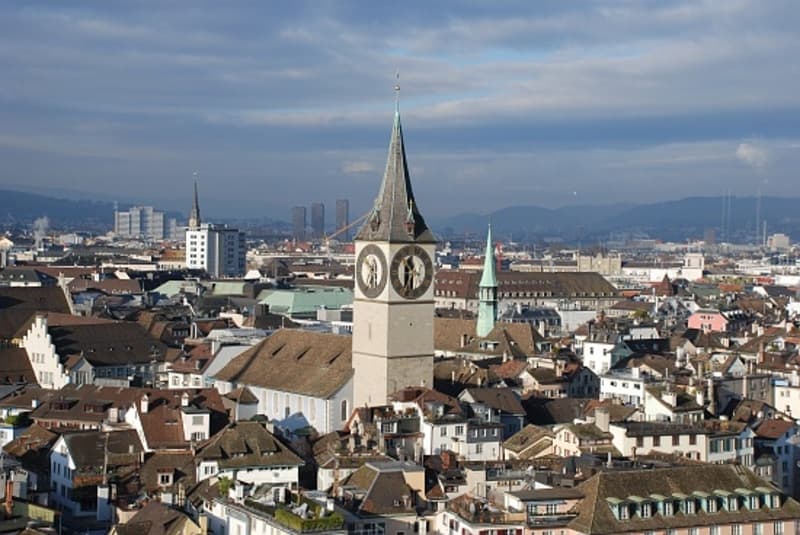 from the Grossmünster across the river.