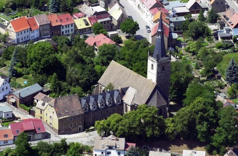 The Church of St Anne (St Annen) in Eisleben, the first church in Mansfeld county to officially embrace Protestantism (1523). Photo