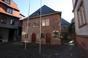 North exterior of the Women's Synagogue, added to the Alte Synagoge in 1212 and rebuilt with some original materials 1961. Worms, Germany.