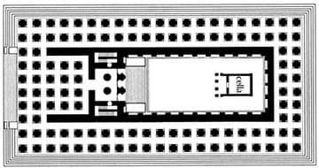 Floor plan of the Temple of Apollo.
