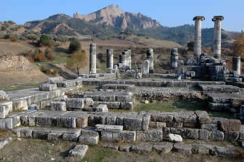 Ruins of the Temple of Artemis in Sardis.