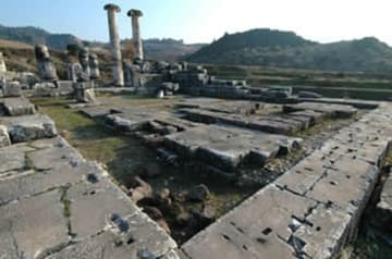 Ruins of the Temple of Artemis in Sardis.