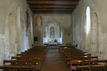 Nave of the ancient Martinskirche.