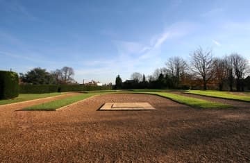 Site of the abbey church, looking east.