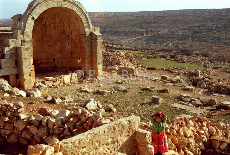 Fafertin, one of the oldest dated churches in Syria (inscription of AD 372). Only the semi-domed apse survives of the original structure.