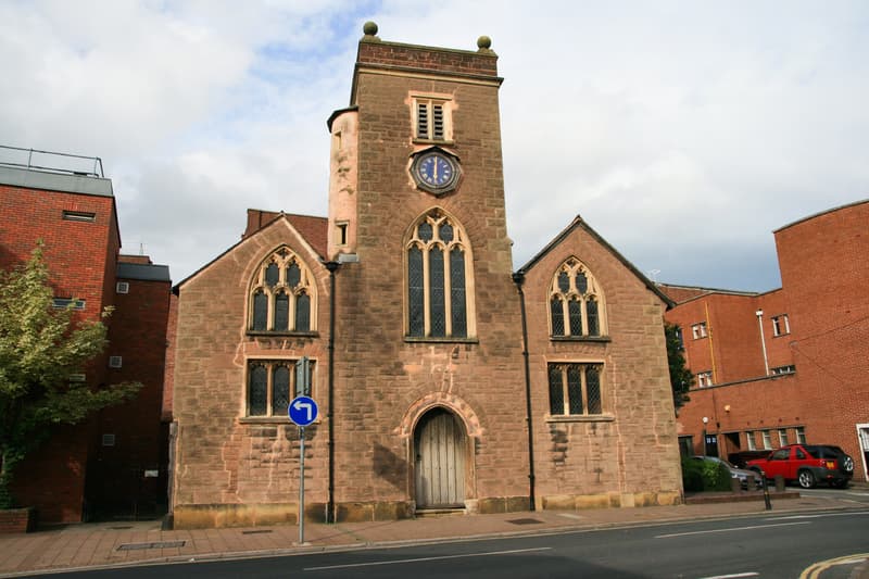 Exterior of the Church of St Mary Arches in Exeter, England.