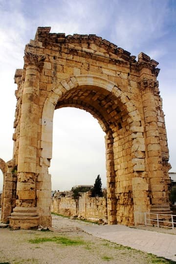 The Triumphal Arch is one of the best preserved pieces of Roman architecture in ancient Tyre, Lebanon.
